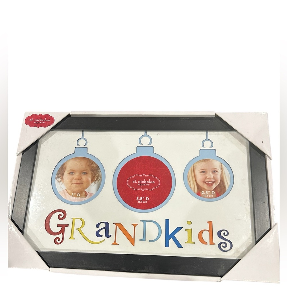 NICHOLAS Kids Ornament Frame - Black and Multicolor, new with tags